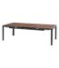 Table de jardin extensible en aluminium et acacia 12 places PARADIZE - Noyer et graphite-1