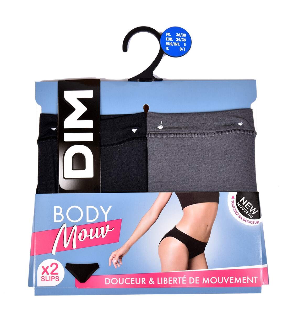 Culottes Femme DIM Confort Qualité supérieure Pack de 2 culottes BODY MOUV-2