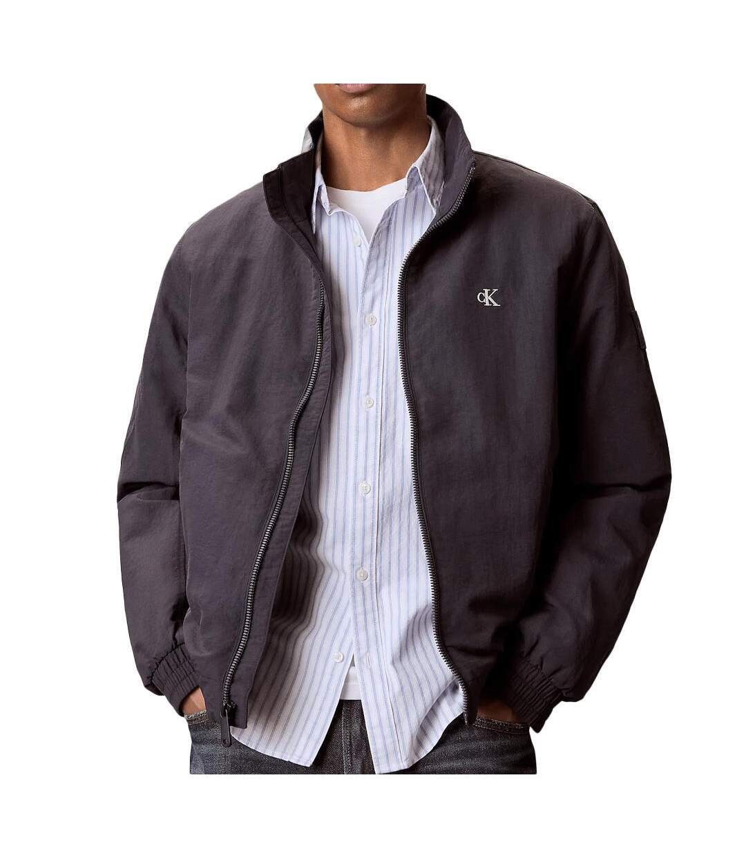 Veste grise homme calvin klein jeans paddedss-1