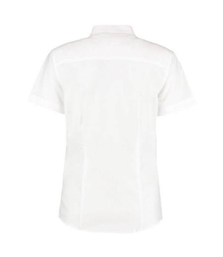 Chemisier À Manches Courtes Femme Blanc Kustom Kit