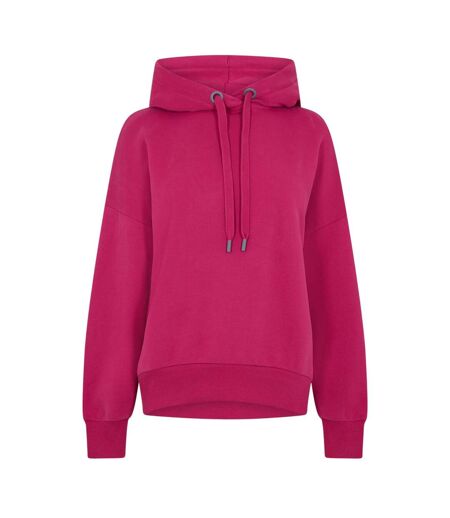 Womens/ladies Motion Plain Hoodie Pink Head