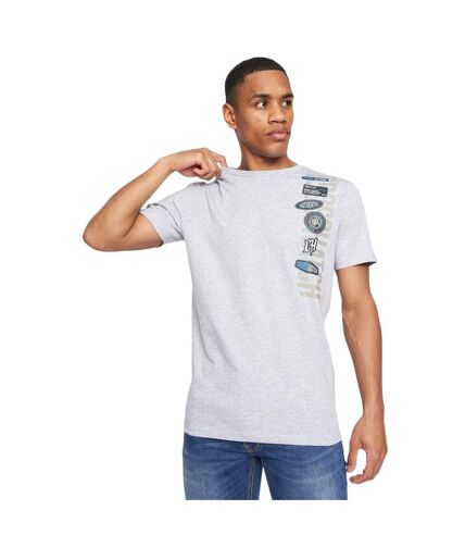 T-shirt pepperhill homme gris clair chiné Crosshatch Crosshatch