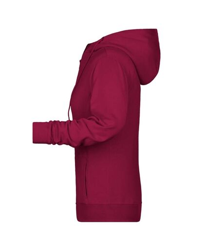 Veste À Capuche Femme Bordeaux James And Nicholson