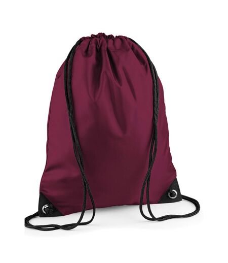 Sac à cordon premium taille unique bordeaux Bagbase