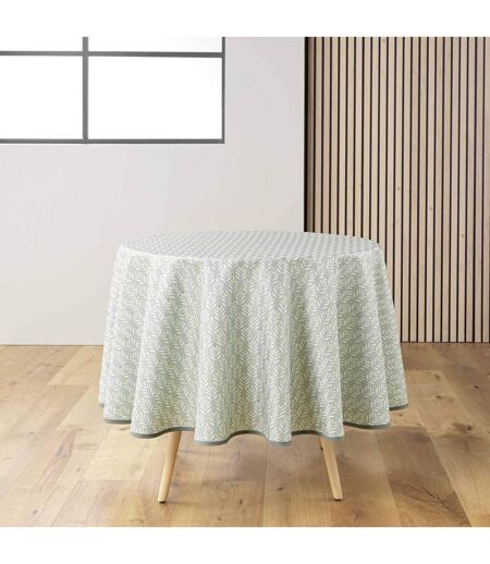 Nappe Ronde Imprimé Piana 180cm Sauge