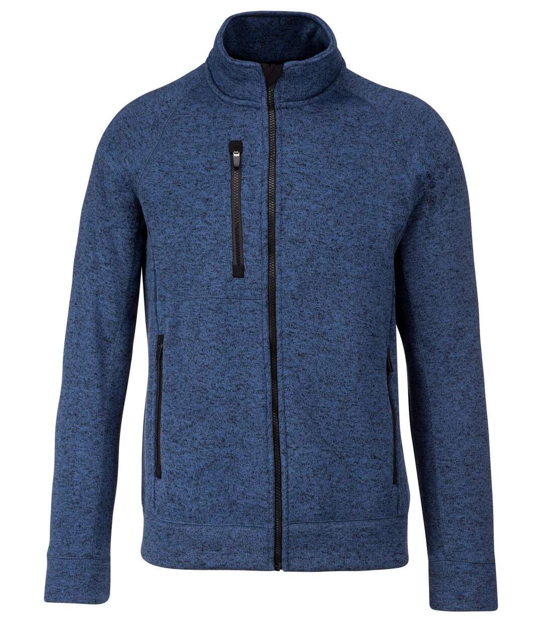 Veste chinée ouverture zippée - homme - K9106 - bleu marine-1