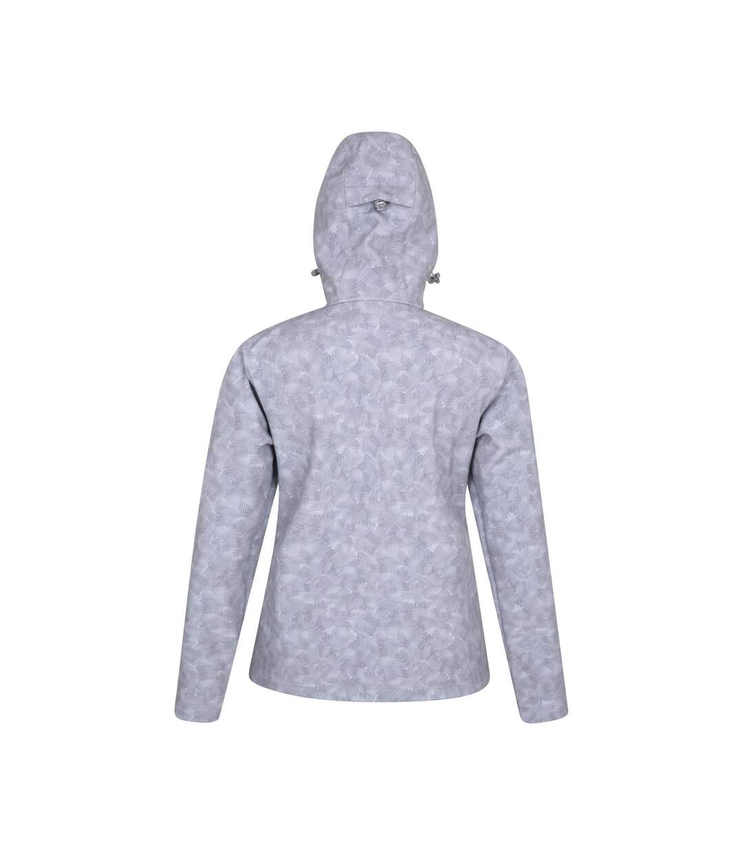 Womens/ladies printed water resistant soft shell jacket light grey Exodus