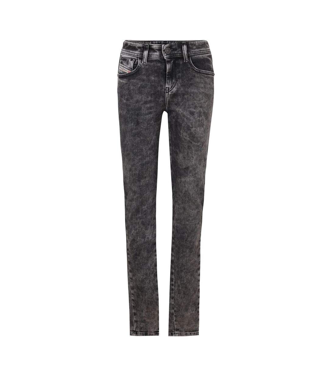 Womens/ladies Slandy Straight Jeans Grey Acid Wash Diesel-1