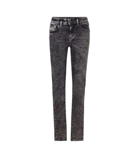 Womens/ladies Slandy Straight Jeans Grey Acid Wash Diesel