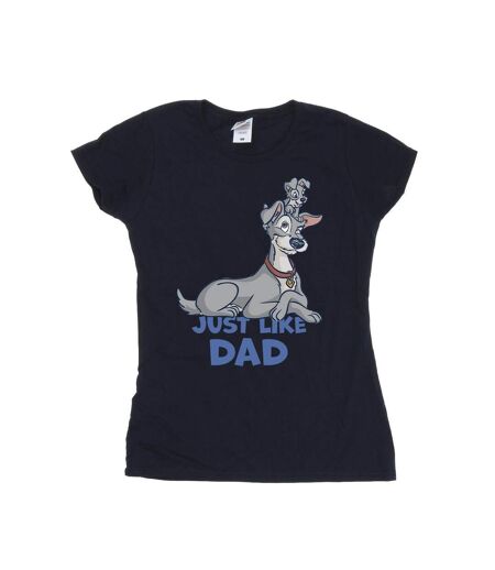 Disney Femme/Ladies Lady And The Tramp Just Like Dad - T-shirt en coton (Bleu marine) - UTBI26177