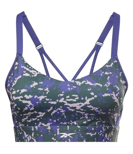 Brassière De Sport Motif/style Camouflage Lux Femme Vert Sombre Reebok