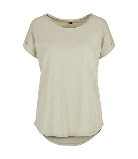 Build Your Brand Womens/Ladies Long Slub T-Shirt (Soft Salvia) - UTRW8061