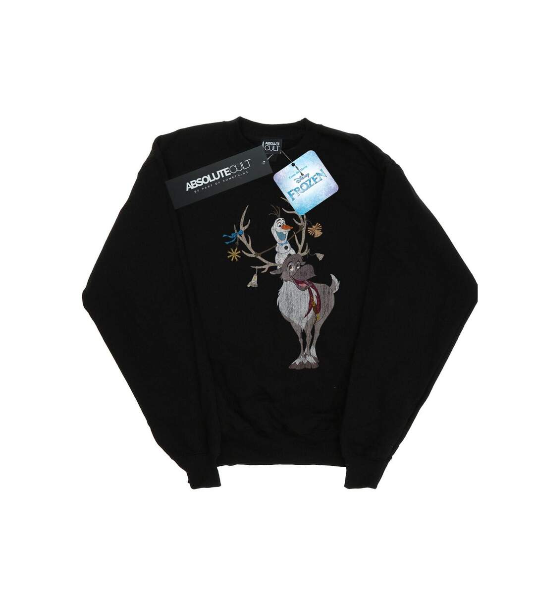 Disney Sweatshirt Womens/Ladies Frozen Sven And Olaf Christmas Ornaments (Noir) - UTBI19039-1