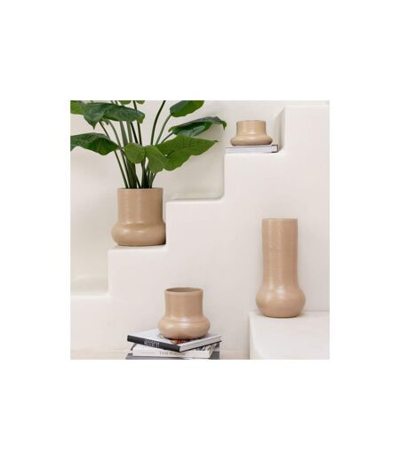 Cache-Pot en Céramique Organique 21cm Beige