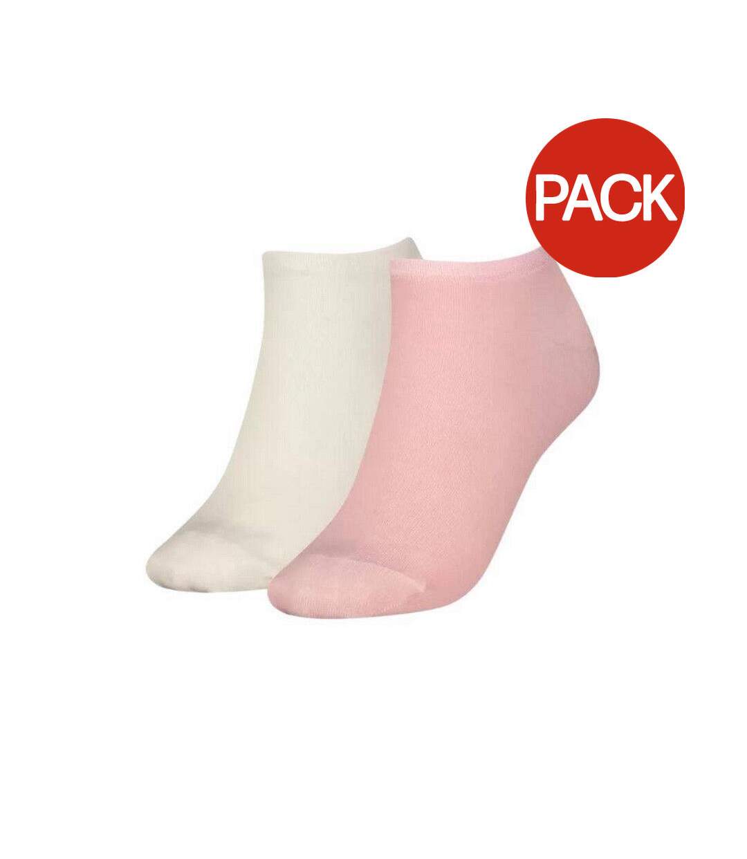 Socquettes Motif/style Logo Brodé Femme Blanc Rose Tommy Hilfiger-1
