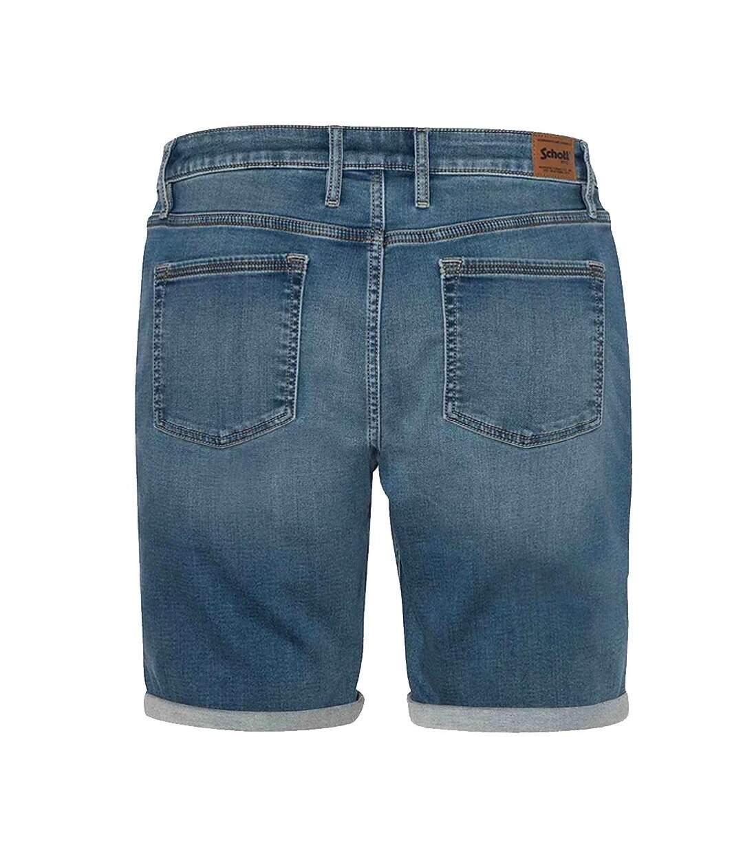 Short en Jean Bleu Homme Schott Luca - S-2