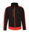 Regatta Contrast Mens 300 Fleece Top/Jacket (Black/Classic Red) - UTRW6352