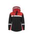 Womens/ladies Progression Soft Shell Jacket Black Red Projob-1