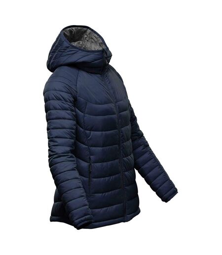 Womens/ladies Stavanger Thermal Padded Jacket Navy Graphite Grey Stormtech