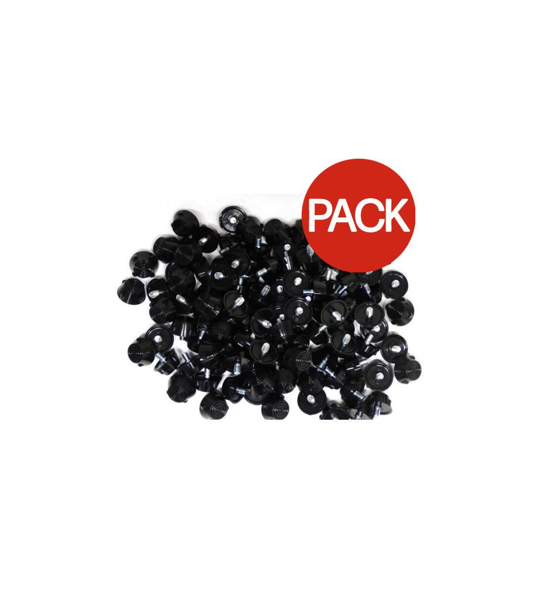 Pack of 10  Rubber football studs 0 black Carta Sport-1