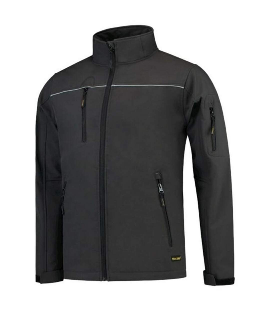 Mens Reflective Soft Shell Jacket Grey Tricorp-3