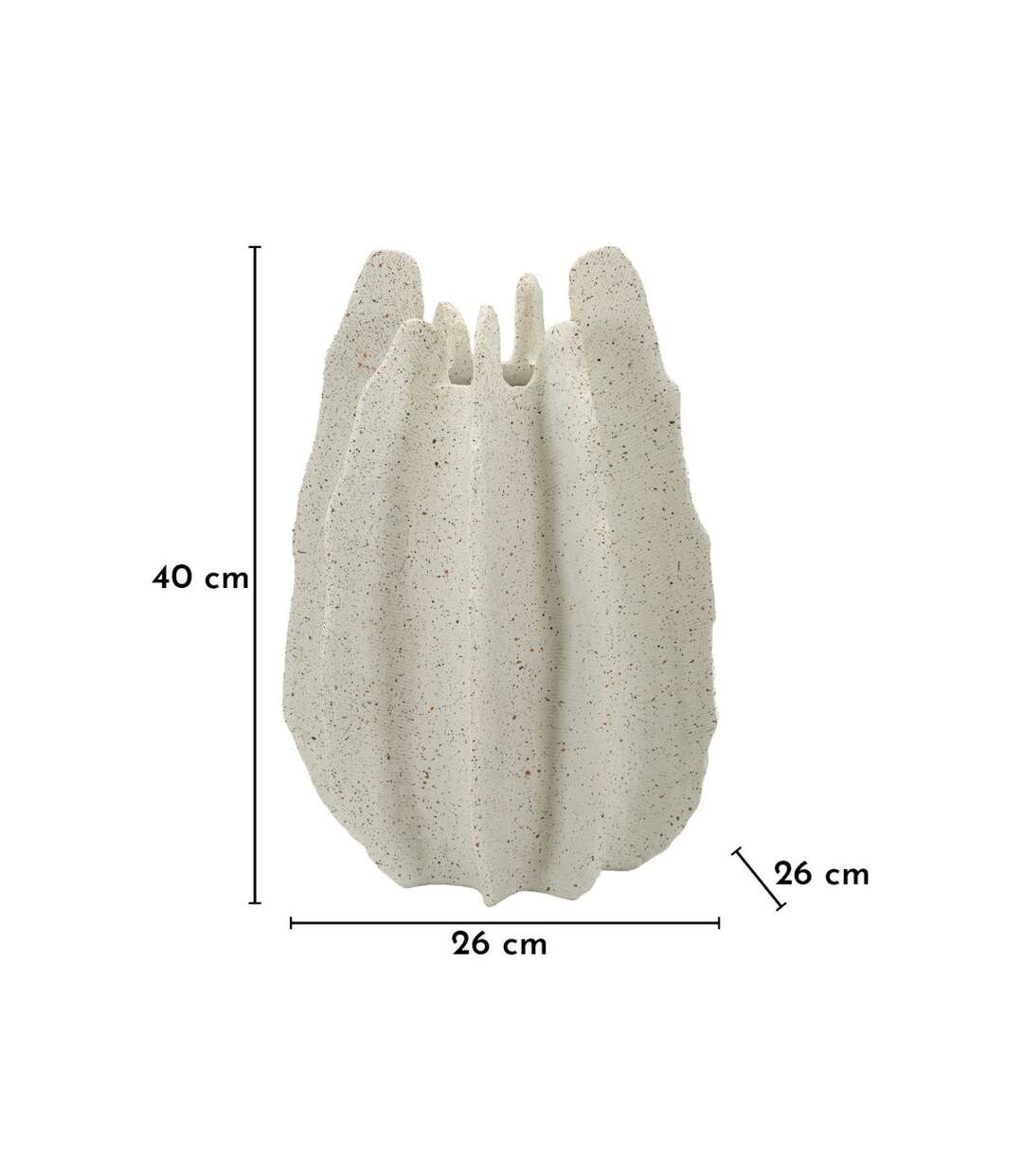 Vase Design en Résine Ester 40cm Blanc-5