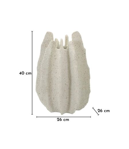 Vase Design en Résine Ester 40cm Blanc