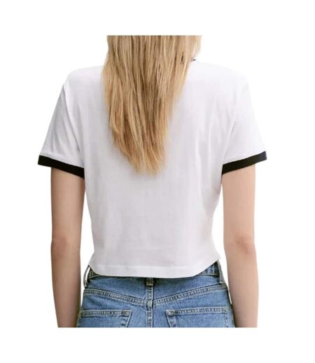 T-Shirt blanc femme calvin klein jeans drapey jersey