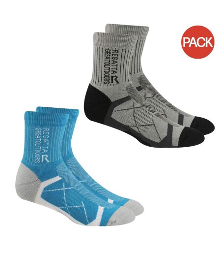 Chaussettes pour bottes femme gris clair / bleu vif Regatta