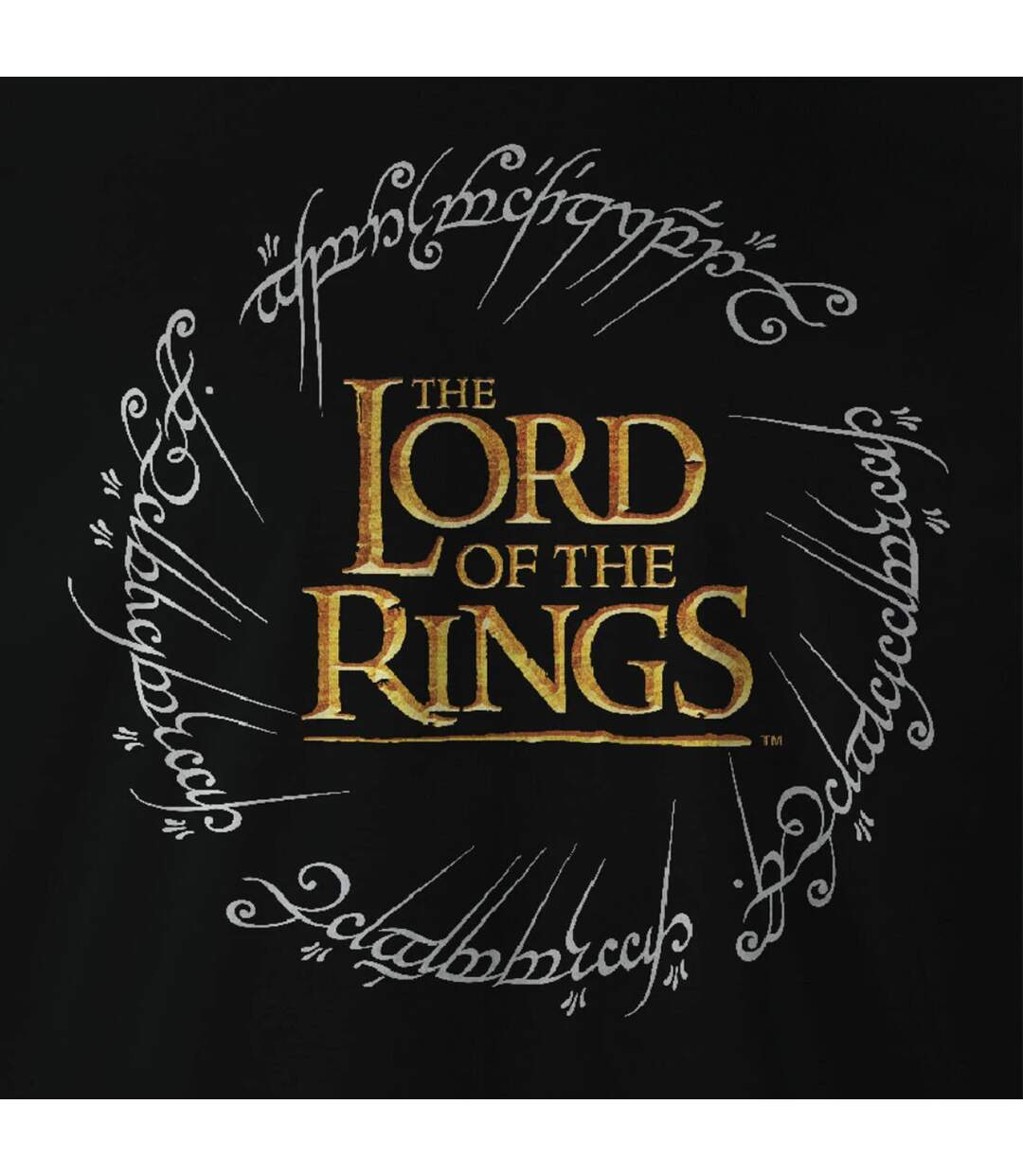 T-shirt Motif/style Bague Homme Noir The Lord Of The Rings-3