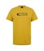 Mens Distressed Logo Regular T-shirt Lemon Yellow G-Star-1