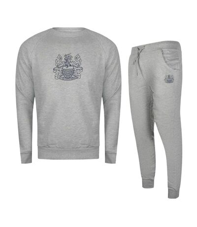 Mens Iconic Crest Crew Neck Tracksuit Grey Aquascutum