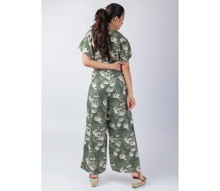 Combi-pantalon fluide HOLLY imprimé fleur de lotus Coton Du Monde