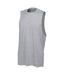 Mens High-neck Vest Top Heather Grey Skinni Fit-1