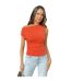 Haut 1 Épaule Femme Orange Foncé Ax-2