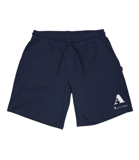 Short De Jogging Motif/style Logo Homme Bleu Marine Aquascutum