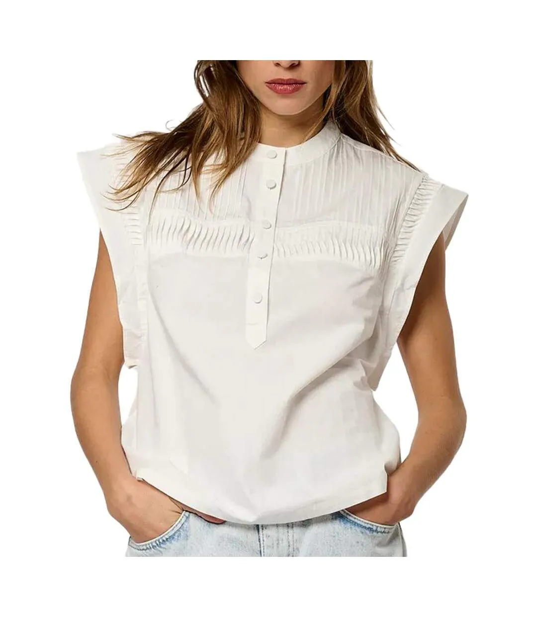 Blouse blanc femme kaporal eddah-1