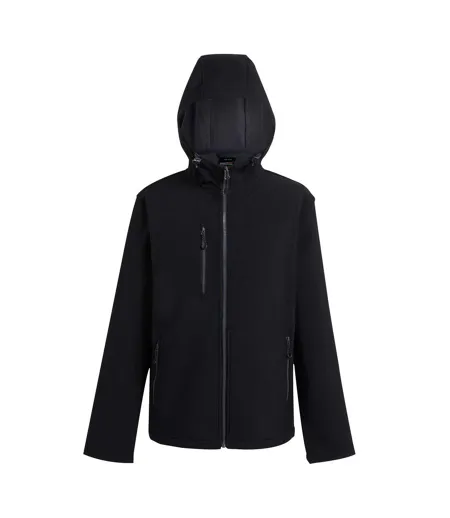 Mens Navigate 2 Layer Soft Shell Jacket Black Seal Grey Regatta