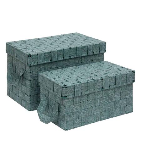 Lot de 2 Boîtes de Rangement Lise 35cm Vert