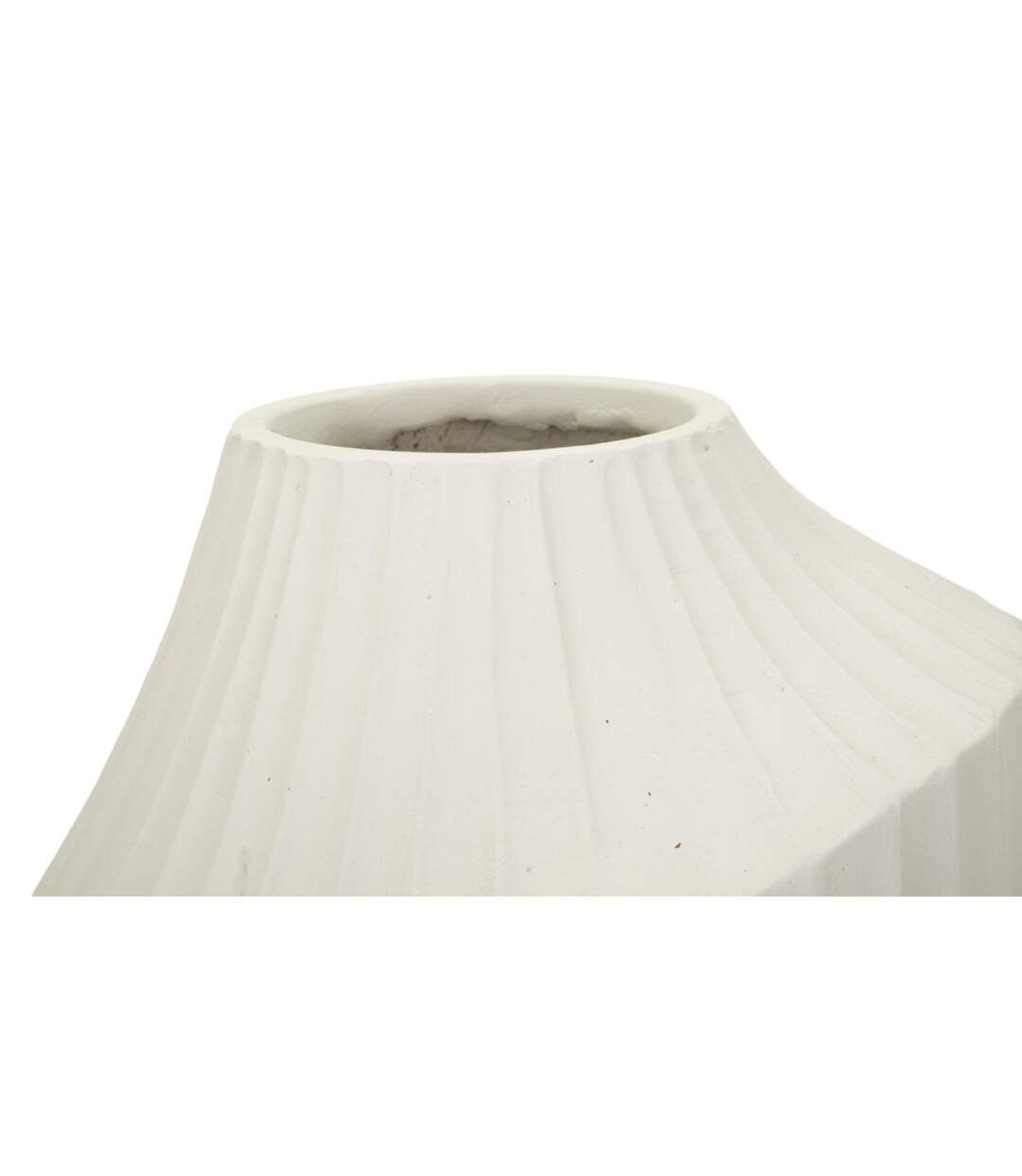 Vase Design Rainuré Ice 38cm Crème-3
