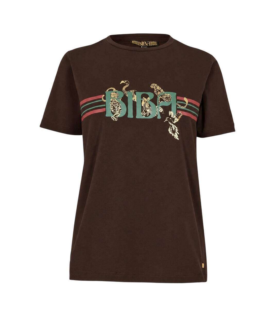 T-shirt Motif/style Léopard Femme Marron Biba-1
