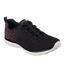 Womens/ladies virtue trainers black/pink Skechers-1