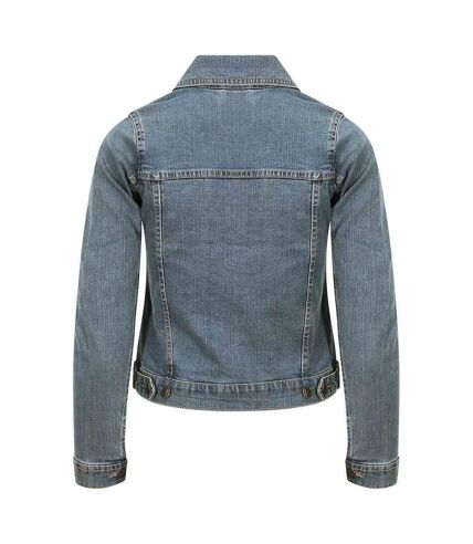 Womens/ladies olivia denim jacket light blue Awdis