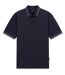Mens Pique Short-sleeved Polo Shirt Navy Bugatti-1