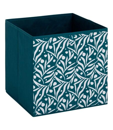 Boîte de Rangement Réversible Lauria 31x31cm Bleu Pétrole