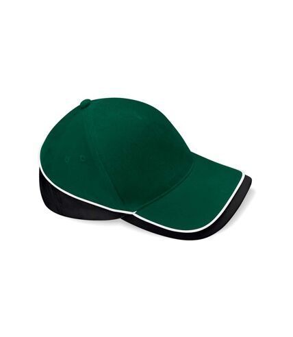 Casquette teamwear competition vert bouteille / noir / blanc Beechfield