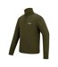 Mens Thompson Marl Half Zip Fleece Jacket Olive Night Regatta-4