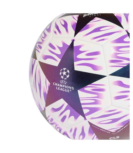 Ballon De Foot Glider Taille 3 Blanc Violet Adidas