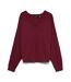 Pull bordeaux femme vero moda holly karis-1
