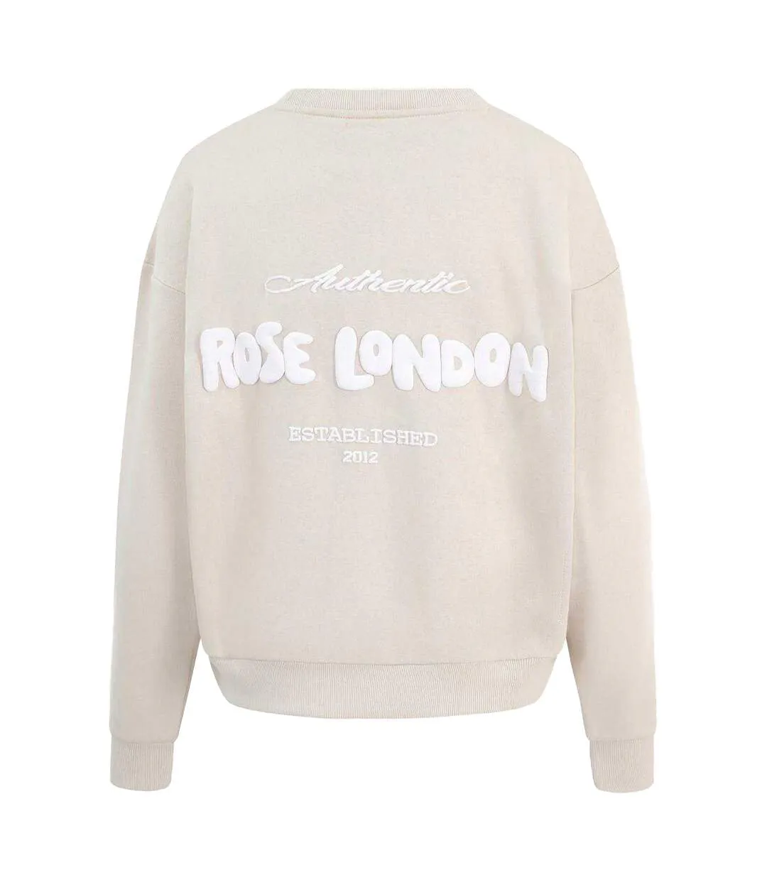 Sweat Motif/style Logo Authentic Femme Sable Rose London-3